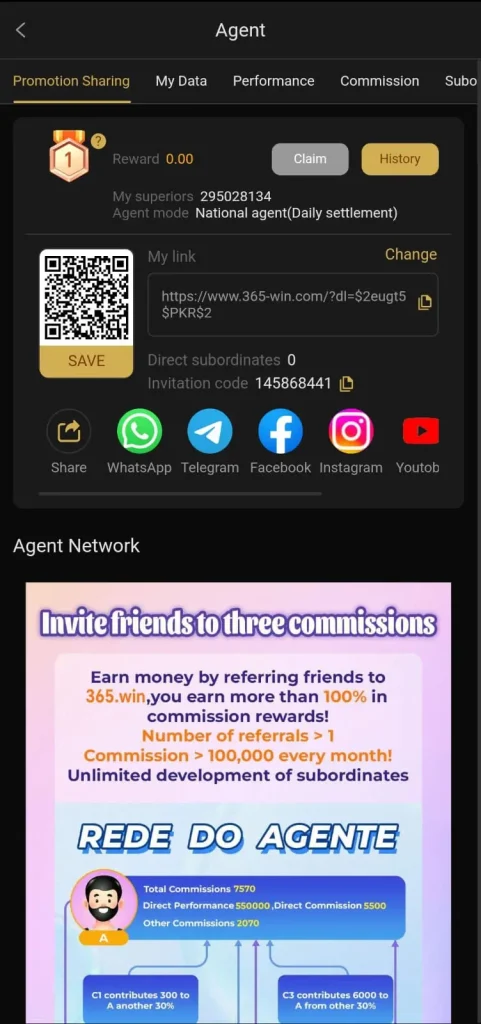 365 Win Game Agent Bonus